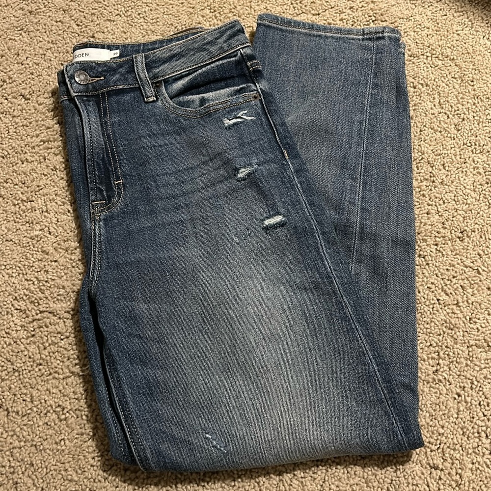 Hidden High Waisted Straight Leg Jeans